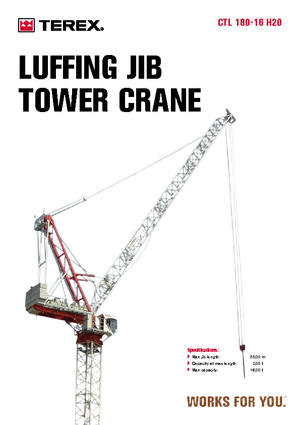 Grúas torre con rotación superior Terex Comedil (Zeppelin) CTL 180-16