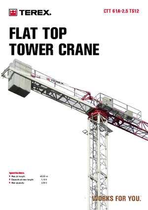 Grúas torre con rotación superior Terex Comedil (Zeppelin) CTT 61 A 2,5