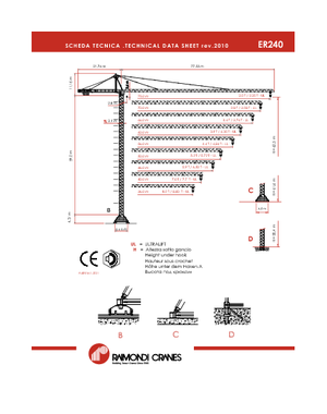 Grúas torre con rotación superior Raimondi ER 240-B