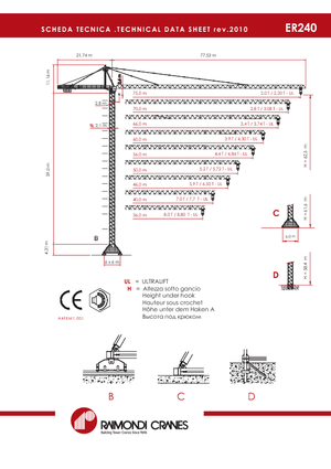 Grúas torre con rotación superior Raimondi ER 240
