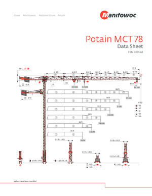 Grúas torre con rotación superior Potain MCT 78-3 t