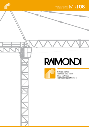Grúas torre con rotación superior Raimondi MR 108