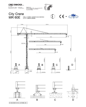 Grúas torre con rotación superior Raimondi MR 60-A