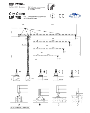 Grúas torre con rotación superior Raimondi MR 75-A