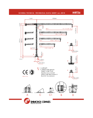 Grúas torre con rotación superior Raimondi MRT 36