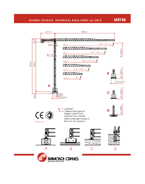 Grúas torre con rotación superior Raimondi MRT 48