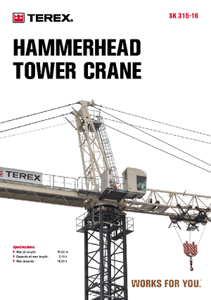 Grúas torre con rotación superior Terex Peiner SK 315-E-Ts 211.1
