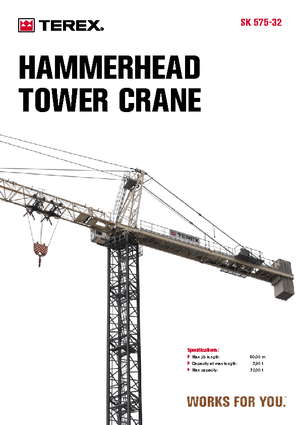 Grúas torre con rotación superior Terex Peiner SK 575-E-Ts 213.1