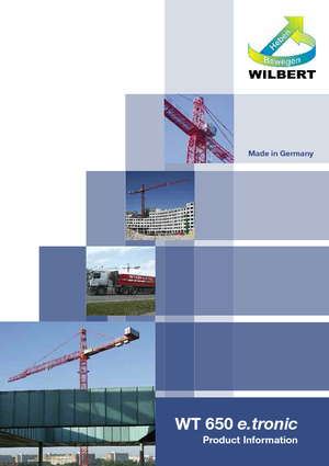 Grúas torre con rotación superior Wilbert WT 650 e.tronic