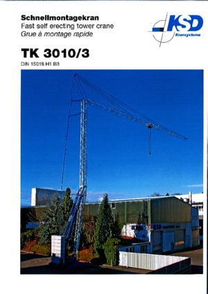 Grúas torre con rotación inferior KSD TK  3010/3 (2,5 m)