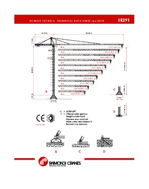 Grúas torre con rotación superior Raimondi ER 291