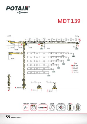 Grúas torre con rotación superior Potain MDT 139