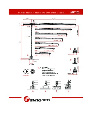 Grúas torre con rotación superior Raimondi MRT 102