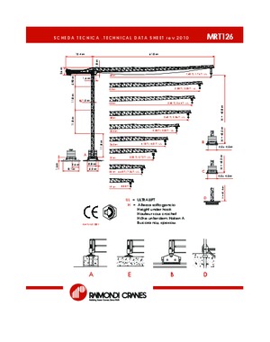 Grúas torre con rotación superior Raimondi MRT 126