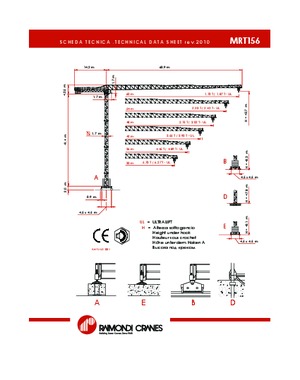 Grúas torre con rotación superior Raimondi MRT 156