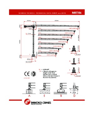 Grúas torre con rotación superior Raimondi MRT 186