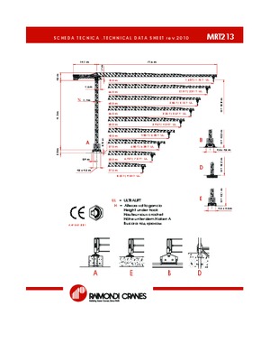 Grúas torre con rotación superior Raimondi MRT 213