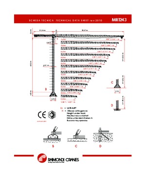 Grúas torre con rotación superior Raimondi MRT 243