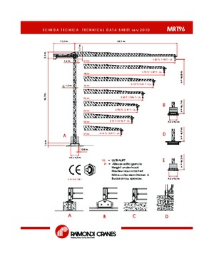 Grúas torre con rotación superior Raimondi MRT 96