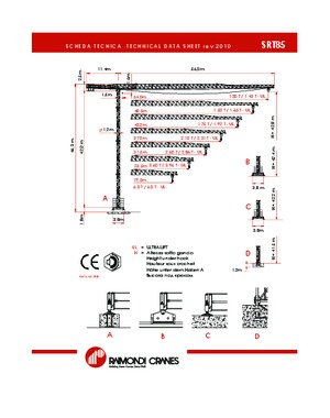 Grúas torre con rotación superior Raimondi SRT 85