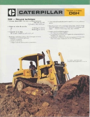 Bulldozers / Topadoras Caterpillar D 6 H DPL