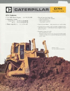Bulldozers / Topadoras Caterpillar D 7 H DPS
