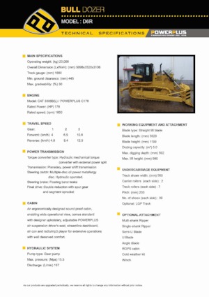 Bulldozers / Topadoras PowerPlus D6R