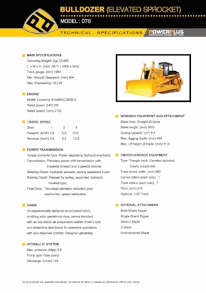 Bulldozers / Topadoras PowerPlus D7S