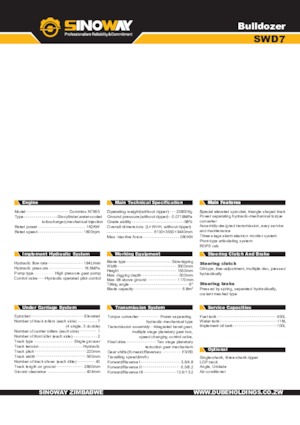 Bulldozers / Topadoras Sinoway SWD7