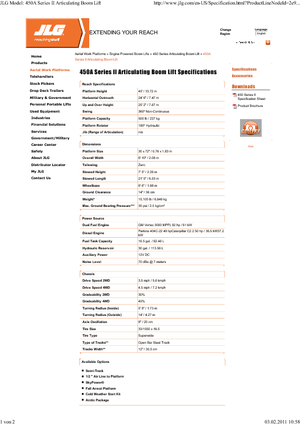 Plataformas articuladas de ruedas JLG 450A Semi Track