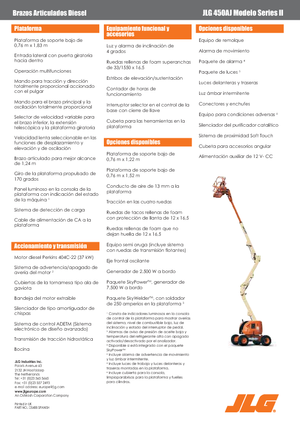 Plataformas articuladas de ruedas JLG 450 AJ Serie II