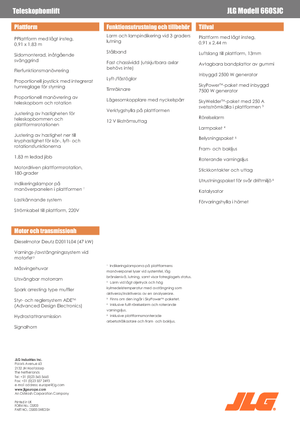 Plataformas telescópicas de orugas JLG 660SJC