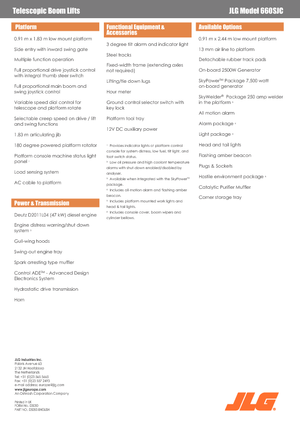 Plataformas telescópicas de orugas JLG 660SJC