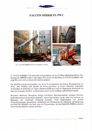 Plataformas telescópicas de orugas Worldlift Industries AS - Rothlehner FS 370 C