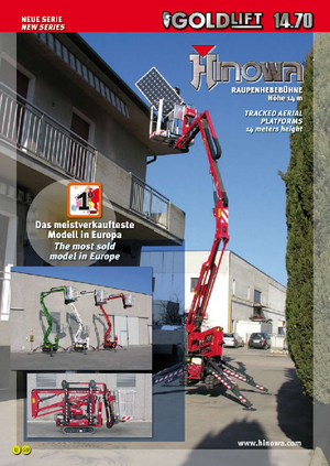 Plataformas articuladas de orugas Hinowa GL 14.70