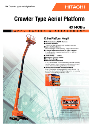 Plataformas telescópicas de orugas Hitachi HX 140 B