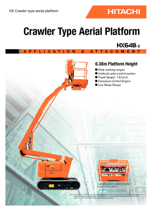 Plataformas articuladas de orugas Hitachi HX 64 B
