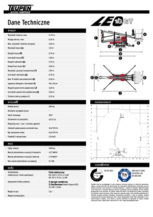 Plataformas articuladas de orugas TEUPEN LEO13GT