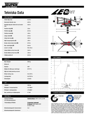 Plataformas articuladas de orugas TEUPEN LEO13GT