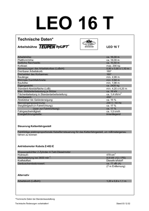 Plataformas articuladas de orugas TEUPEN Leo 16 T