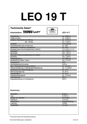 Plataformas articuladas de orugas TEUPEN Leo 19 T
