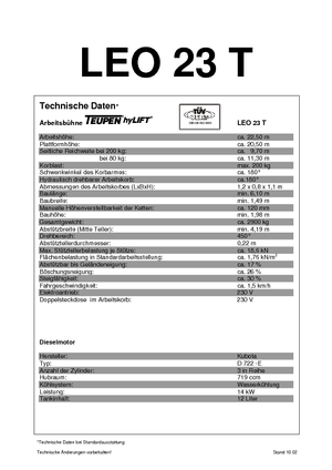 Plataformas telescópicas de orugas TEUPEN Leo 23 T
