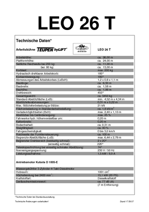Plataformas telescópicas de orugas TEUPEN Leo 26 T