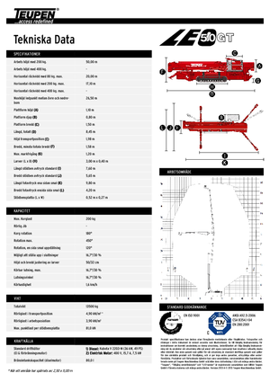 Plataformas articuladas de orugas TEUPEN LEO50GT