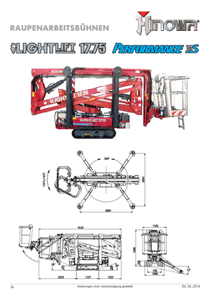 Plataformas articuladas de orugas Hinowa Lightlift 17.75 Performance IIIS MK3
