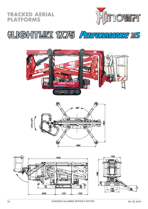 Plataformas articuladas de orugas Hinowa Lightlift 17.75 Performance IIIS MK3