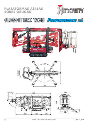 Plataformas articuladas de orugas Hinowa Lightlift 17.75 Performance IIIS MK3