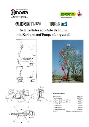 Plataformas articuladas de orugas Hinowa Lightlift 19.65 IIIS