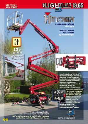 Plataformas articuladas de orugas Hinowa Lightlift 19.65 IIIS