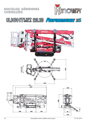 Plataformas articuladas de orugas Hinowa Lightlift 20.10 Performance IIIS MK3